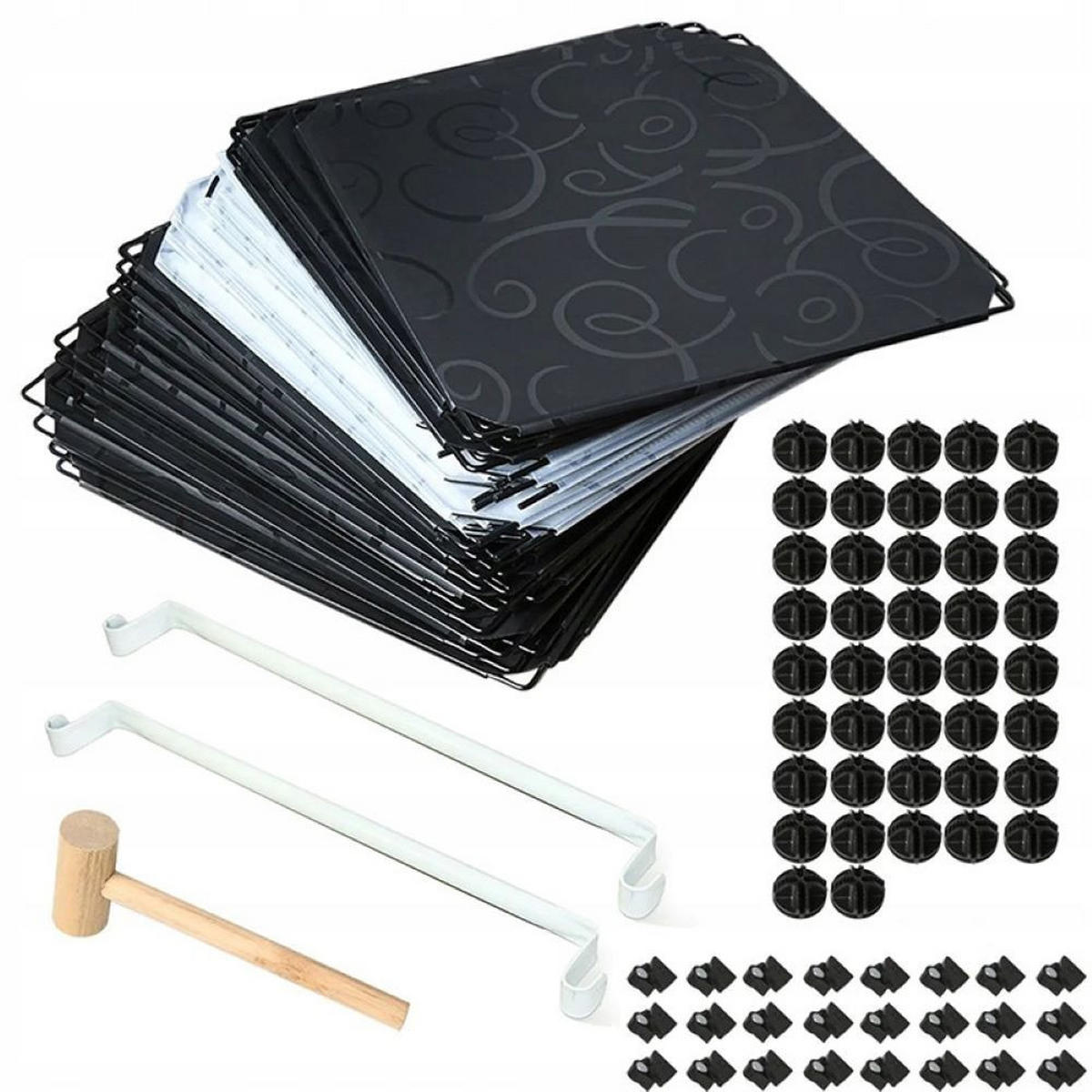 MODULARER KLEIDERSCHRANK 12 Kisten Box - Schwarz, Kunststoff (110/146/146cm) - MUVU