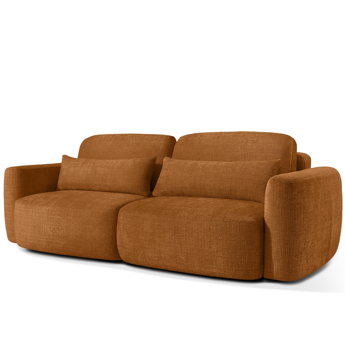 SOFA 3 ELOSA - Rot, Holz/Textil (245/85/115cm) - KONSIMO®