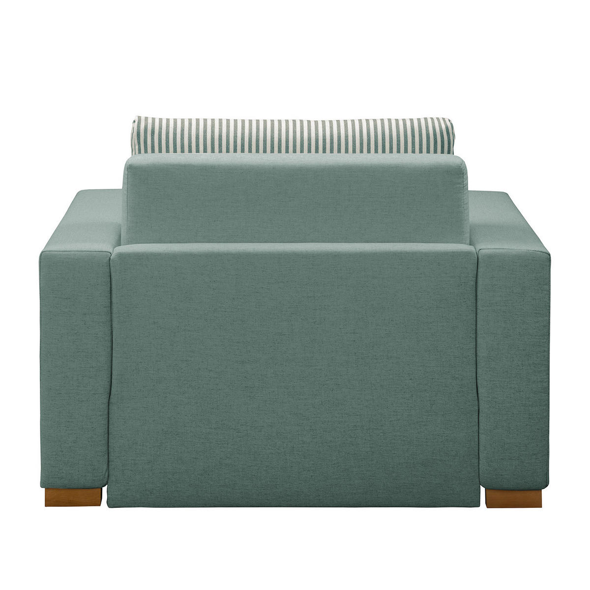 SCHLAFSESSEL - Silberfarben/Mintgrün, Textil (110/90/90cm) - home24