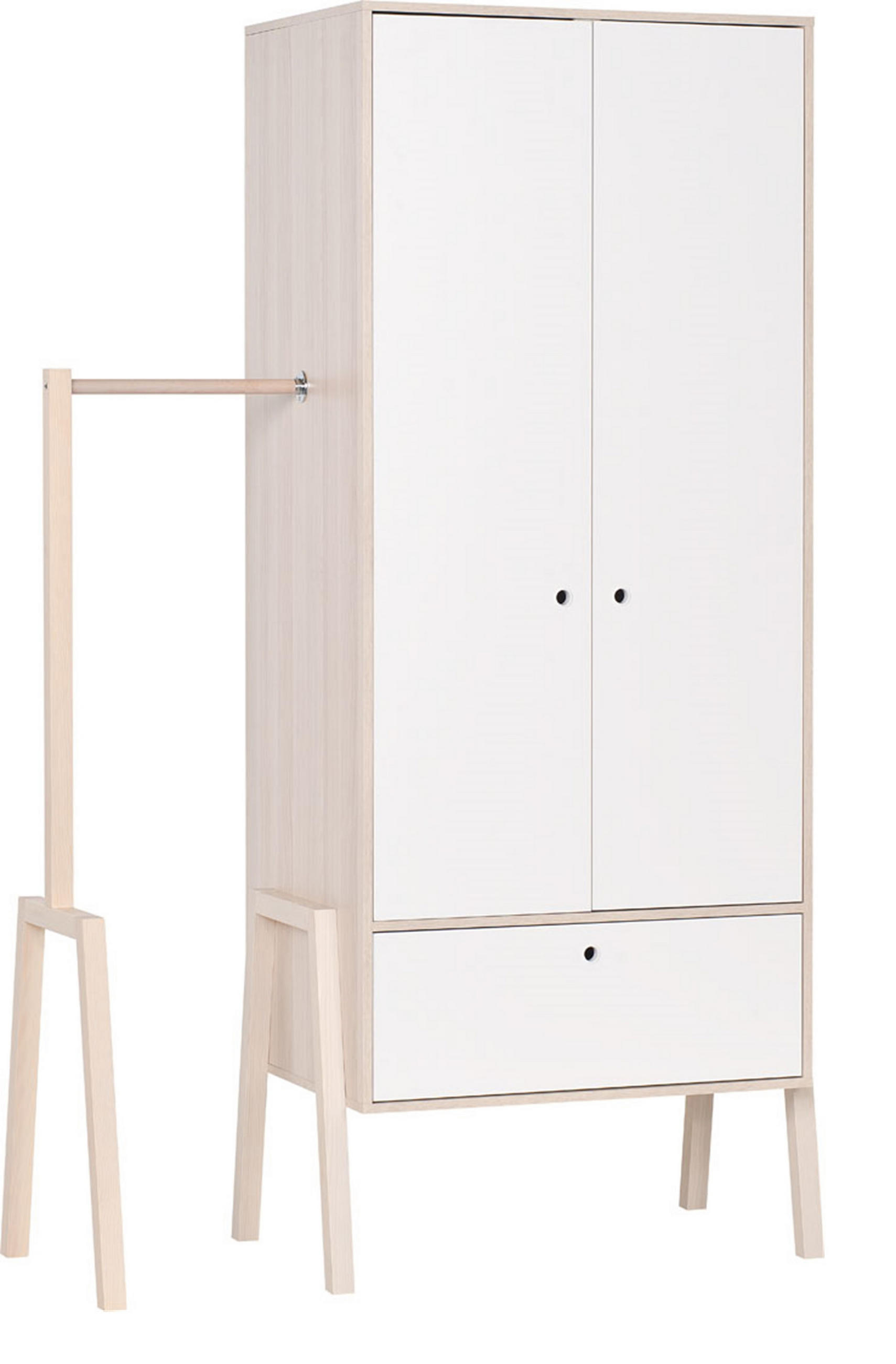 KLEIDERSTÄNDER SPOT - Weiß, Holzwerkstoff (44/150/54cm)