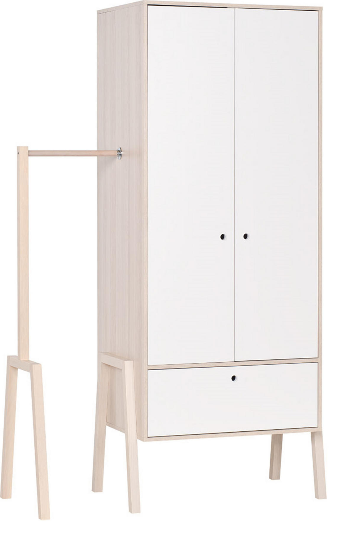 KLEIDERSTÄNDER SPOT - Weiß, Holzwerkstoff (44/150/54cm)