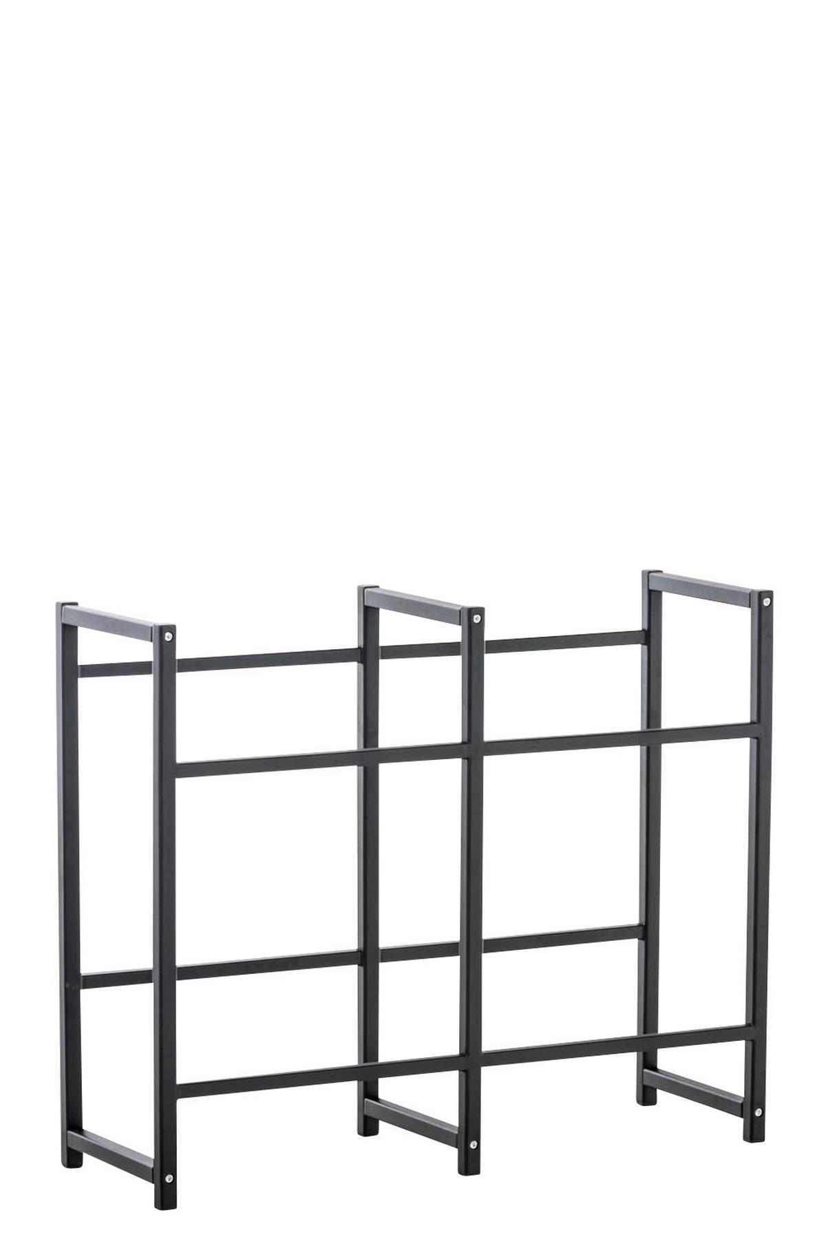 KASTENSTÄNDER Metall schwarz - Schwarz, Metall (91/75/31cm) - CLP