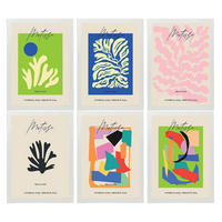 POSTER Set Mit 6 Illustrationen Von Henri Matisse A3 Weißer Rahmen - Weiß, Papier (29/3cm) - Nacnic