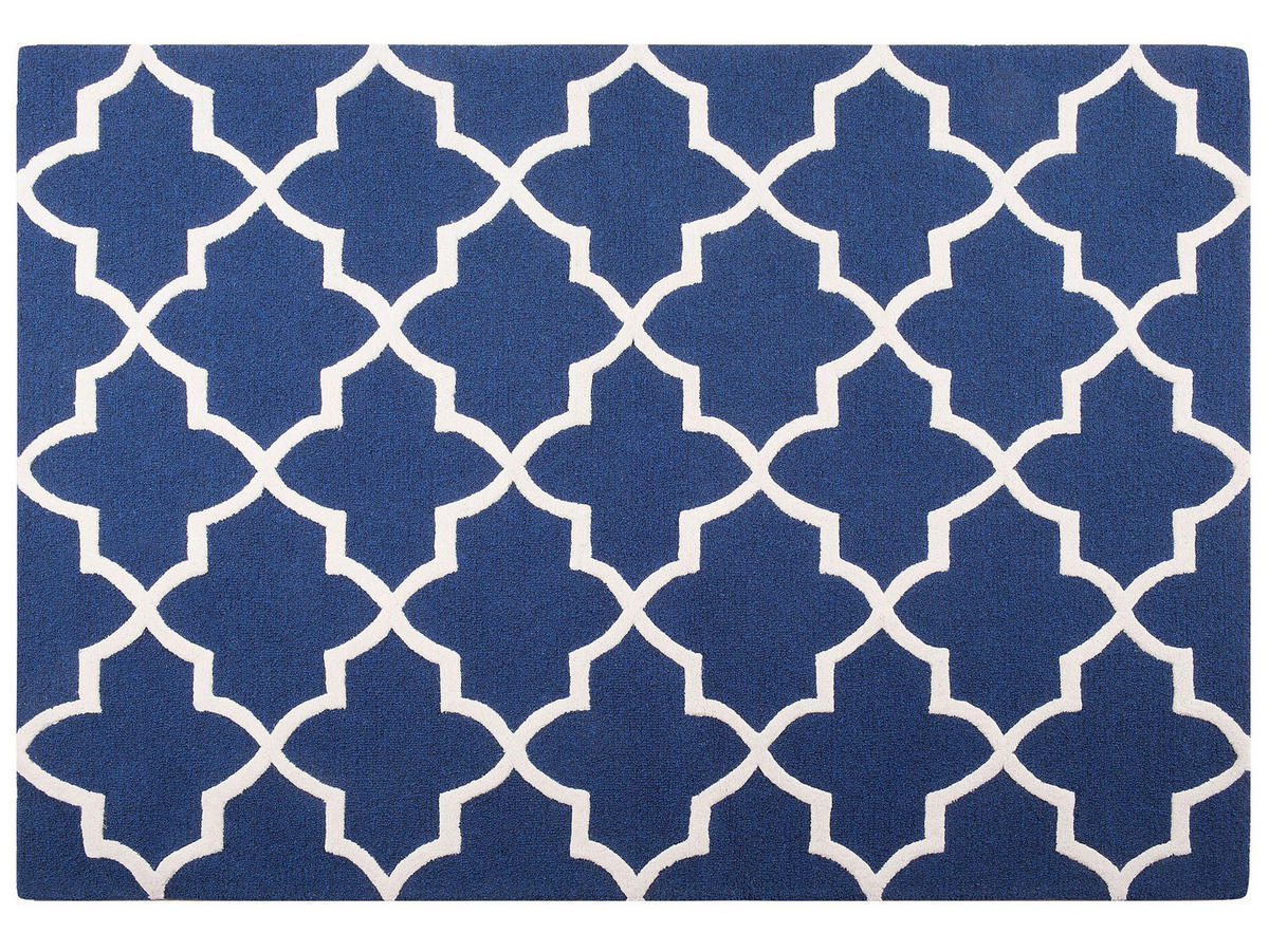 KURZFLOR-TEPPICH Silvan 230/160 cm - Blau, Textil (160/230cm) - Beliani