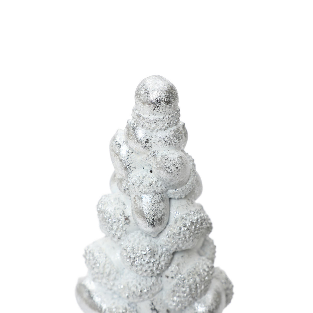 WEIHNACHTSBAUM Skulptur HTHD0184 - Silberfarben, Kunststoff (19/46/18cm) - Hometopia