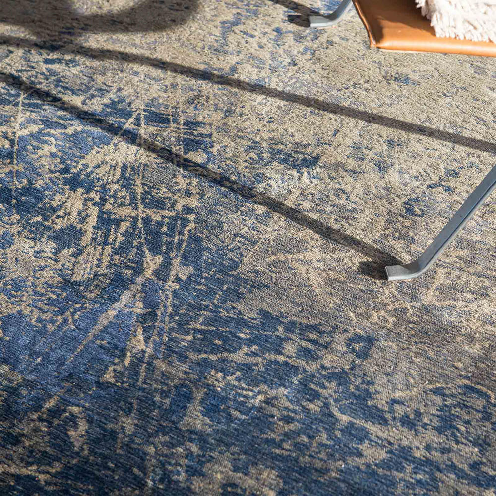 TEPPICH Abyss Blue Mad Men 140/140 cm - Blau, Textil (140/140cm) - Louis De Poortere