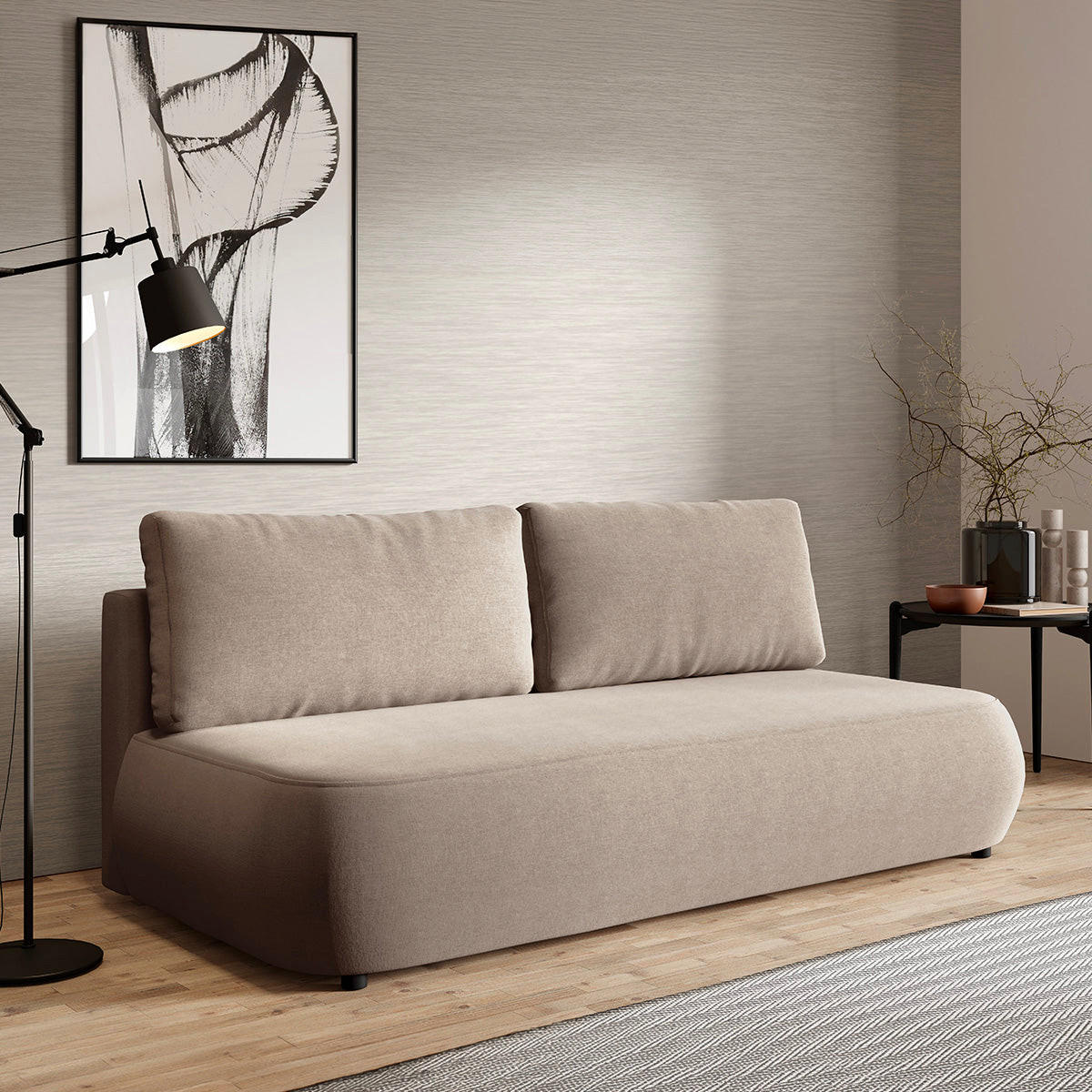 SOFA Antonio 3 Sitzplätze Beige - Beige, Holz (210/82/106cm) - Petits-meubles