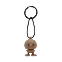 SCHLÜSSELANHÄNGER Bumble braun 3 x 1,5 cm - Braun, Kunststoff (1.5/3/1.5cm) - Hoptimist