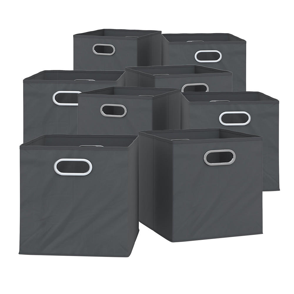 FALTBOX Anthrazit 30 x 30 cm 8er Set - Anthrazit, Wellpappe (30/30cm) - Vicco