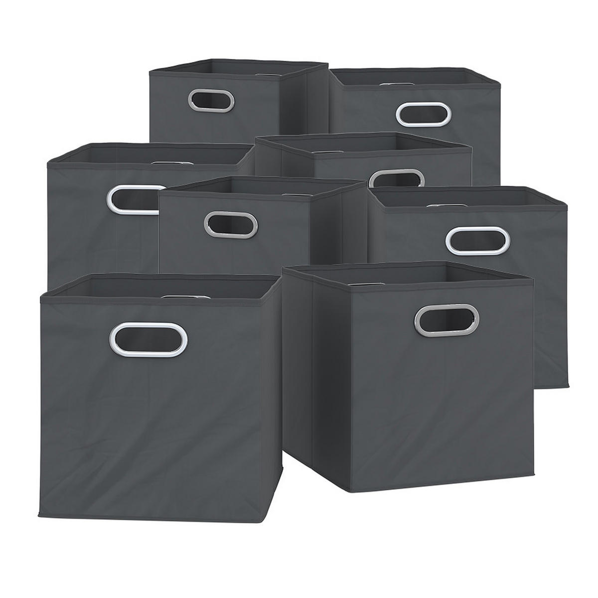 FALTBOX Anthrazit 30 x 30 cm 8er Set - Anthrazit, Wellpappe (30/30cm) - Vicco