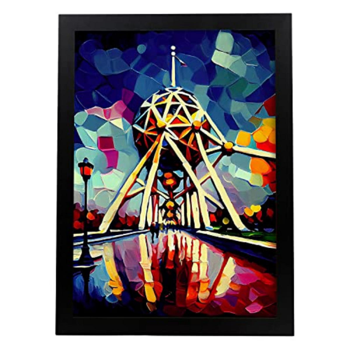 POSTER Atomium Im Ölgemälde Stil A3 Rahmenlos - Klar, Papier (29.7/5/42cm) - Nacnic