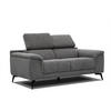 SOFA FIERO 2-Sitzer, dunkelgrau - Dunkelgrau/Schwarz, Holzwerkstoff/Textil (170/82/103cm) - Courtois Laville