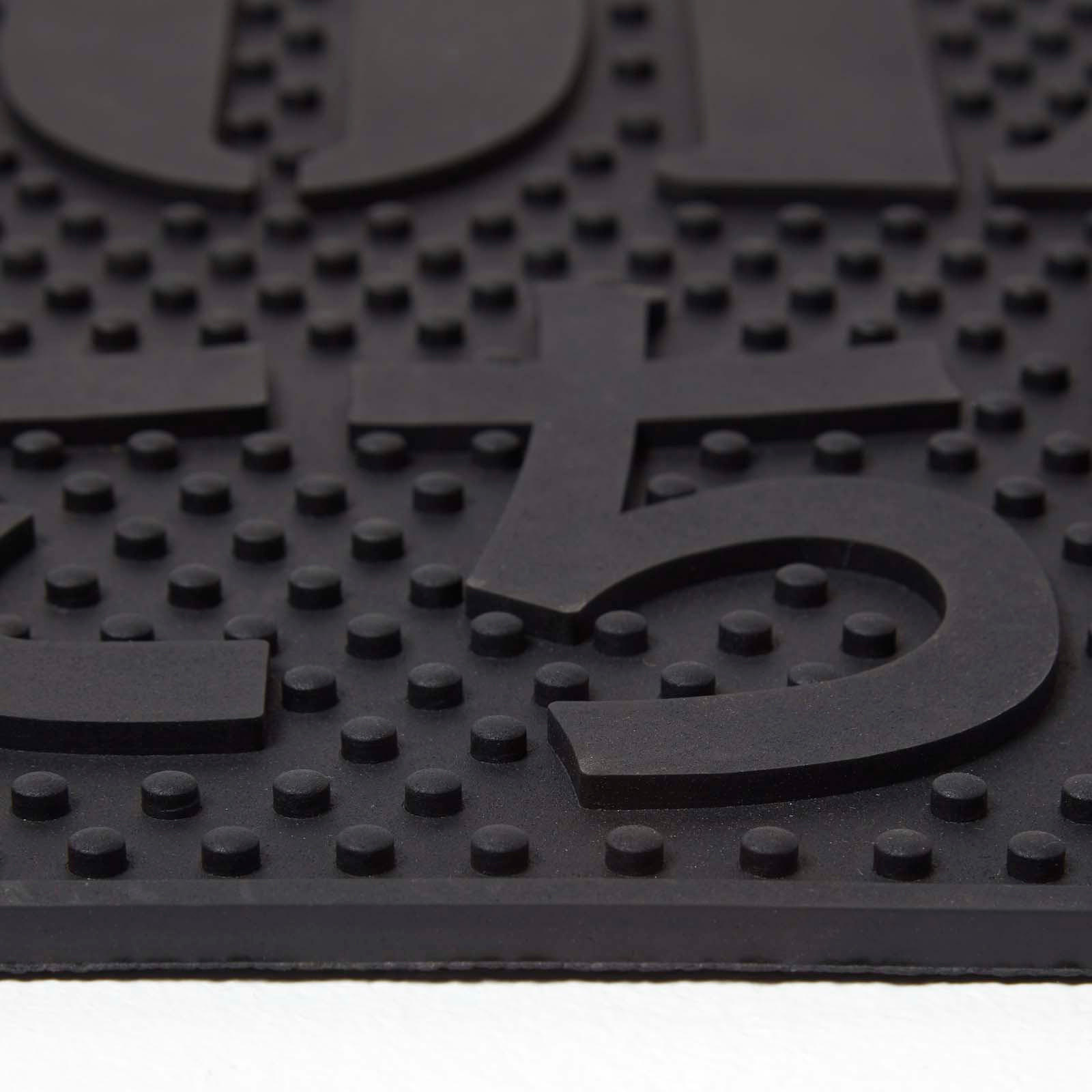 Thumbnail - Homescapes Fussmatte, Schwarz, Kunststoff, Zeichen/Symbole/Nummern/Buchstaben, Rechteckig, 46x76 cm, Teppiche & Böden, F...