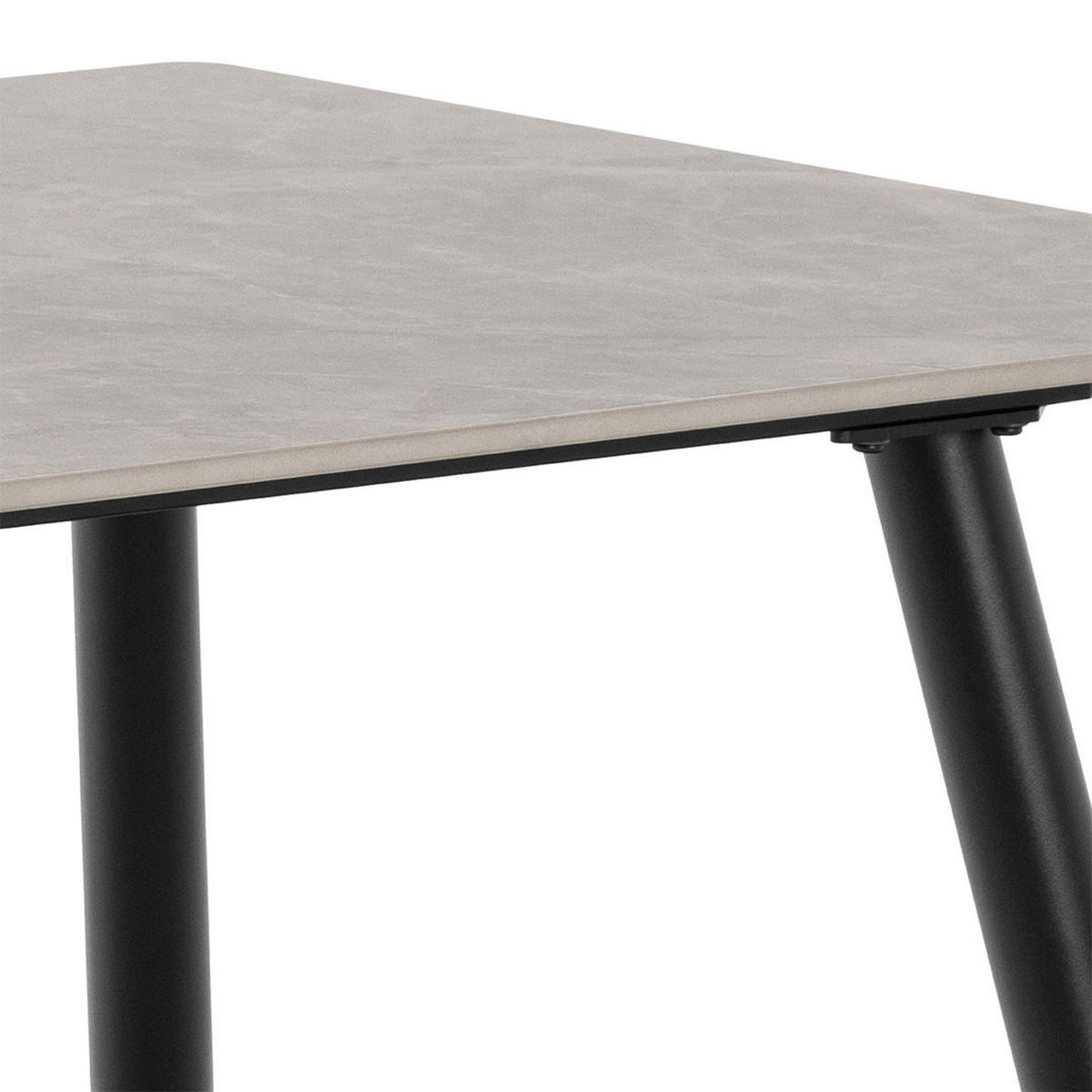 ESSTISCH, Wicklow, Grau, Metall / Keramik, 140 x 80 x 75 cm - Grau, Metall (80/140/75cm) - ebuy24
