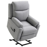 RELAXSESSEL DE-06361 Mit Aufstehilfe, elektrisch, 160° neigbar, Taschenfederkern Grau - Grau, Metall (89/102/83cm) - ComfortXL