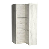 ECKKLEIDERSCHRANK Indianapolis I-14 Standardausführung 90 x 192 x 106 cm Kraft Weiß - Weiß, Holzwerkstoff/Metall (90/192/106cm) - Koseto
