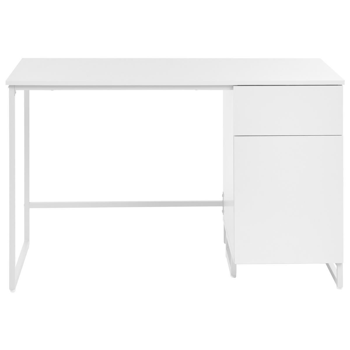 PSACÍ STŮL Bílý 120/60 cm Lexton - bílá, kompozitní dřevo (60/120/75cm) - Beliani