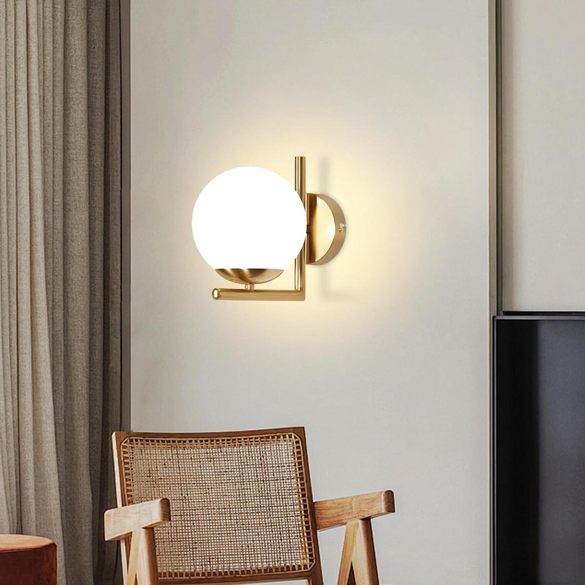 WANDLEUCHTE Ryxoh 20.0/15.0/22.0 cm - Goldfarben, Metall (20/15/22cm) - ZMH
