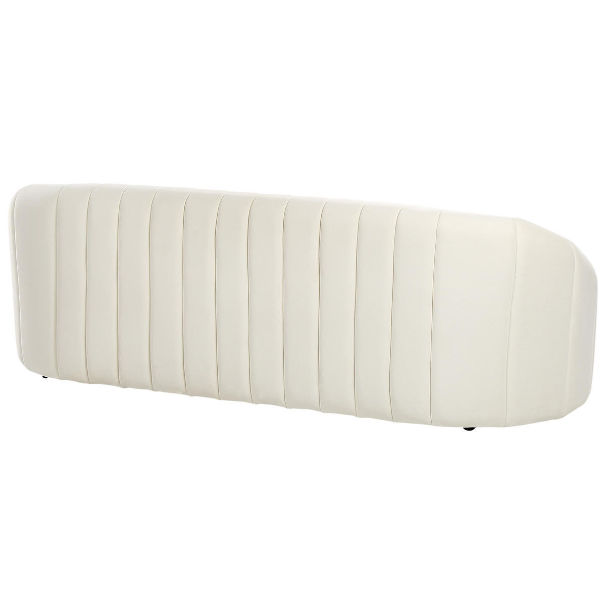 3-SITZER-SOFA Samtstoff cremeweiß Malung - Weiß, Textil (200/68/79cm) - Beliani