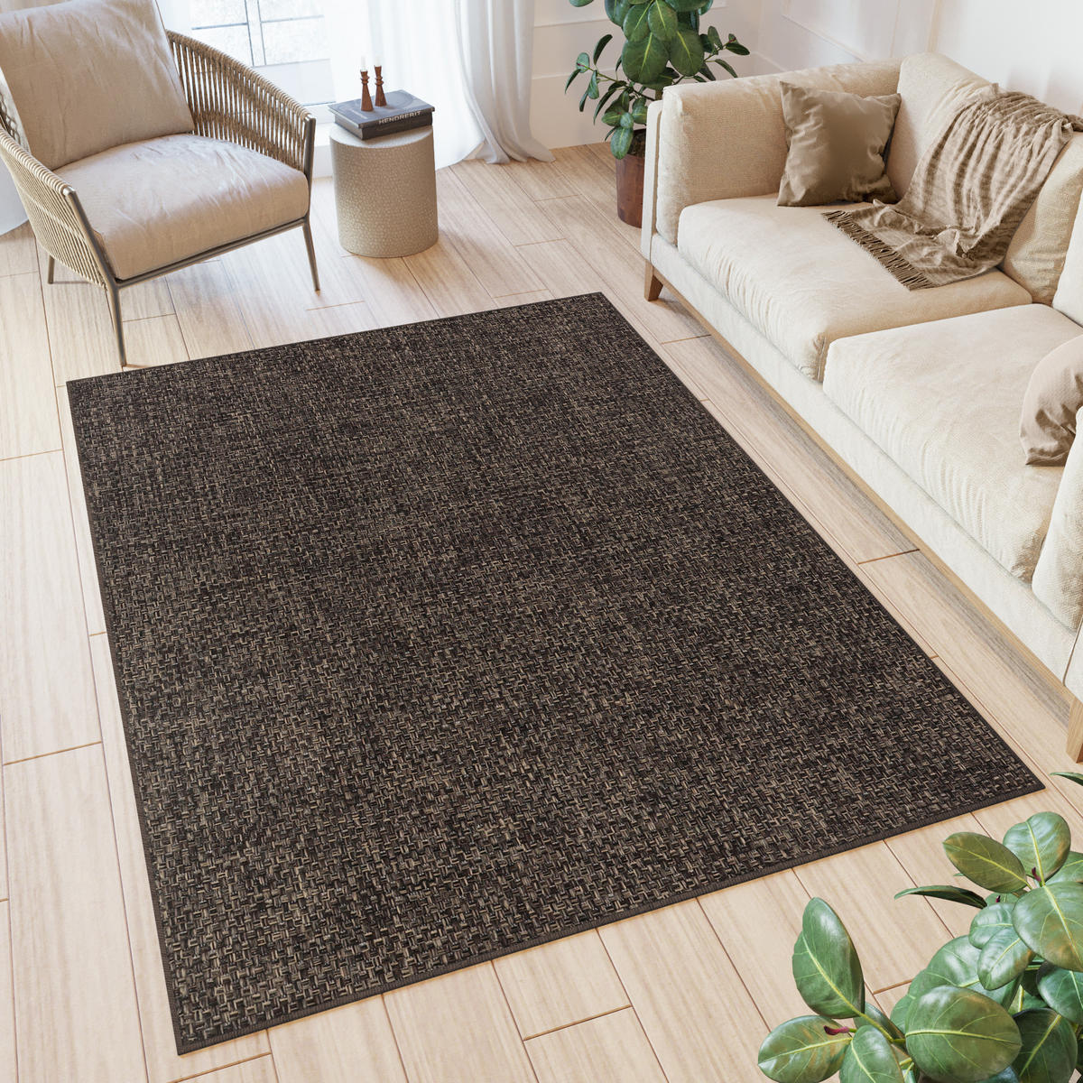 TEPPICH VERANO DUNKELBRAUN 60/200 cm - Dunkelbraun, Textil (60/200cm) - Tapiso