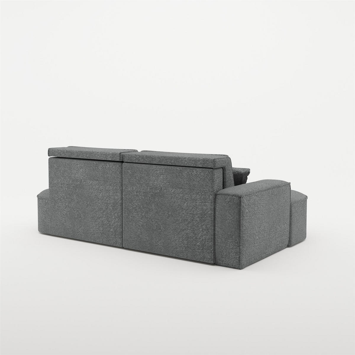 ECKSOFA Venedig Mit Schlaffunktion - Dunkelgrau, Holzwerkstoff/Textil (278/179cm) - Fun Möbel