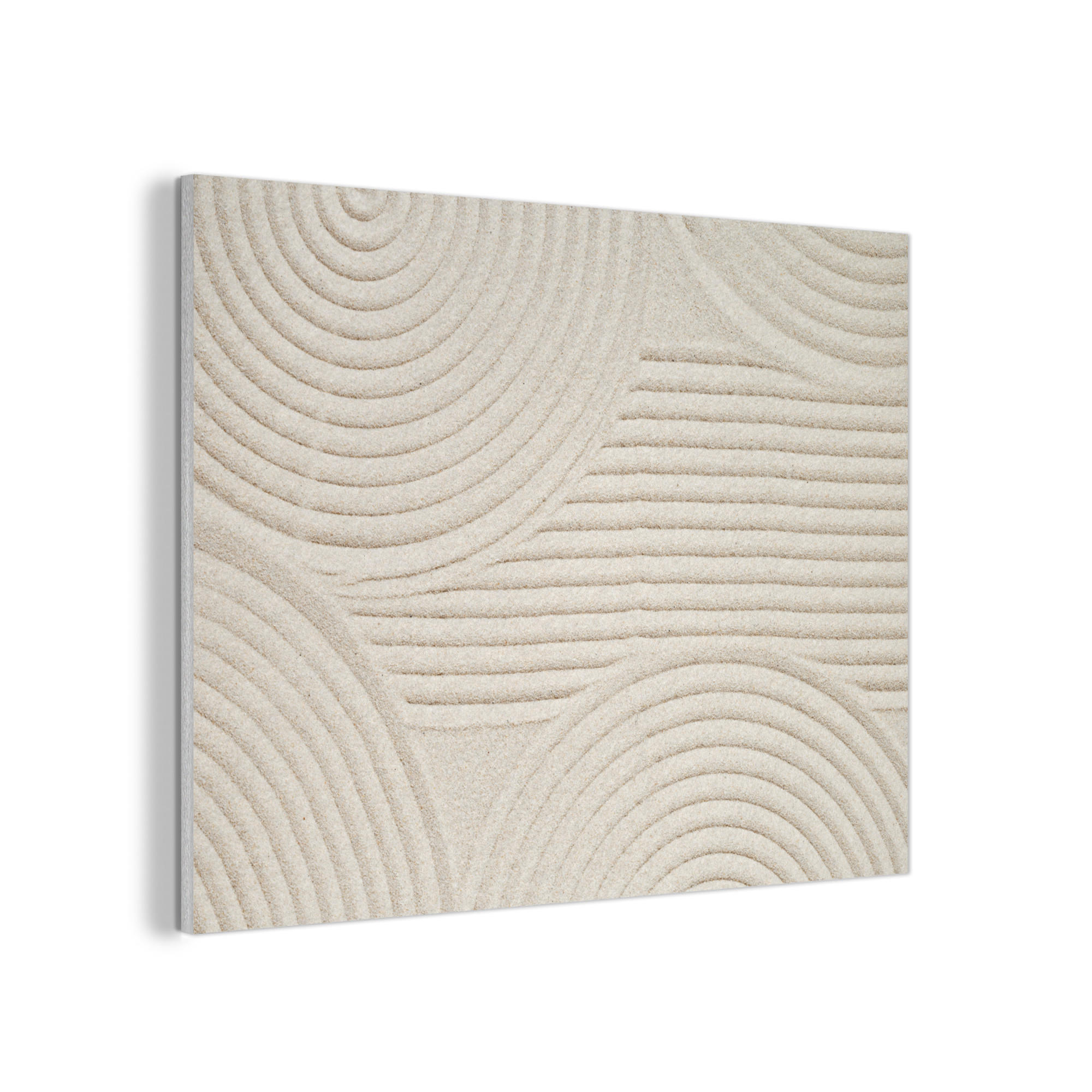 AKUSTIKPANEEL Muster - Abstrakt - Weiß 80x60 cm - Beige, Textil (80/0.9/60cm) - MuchoWow