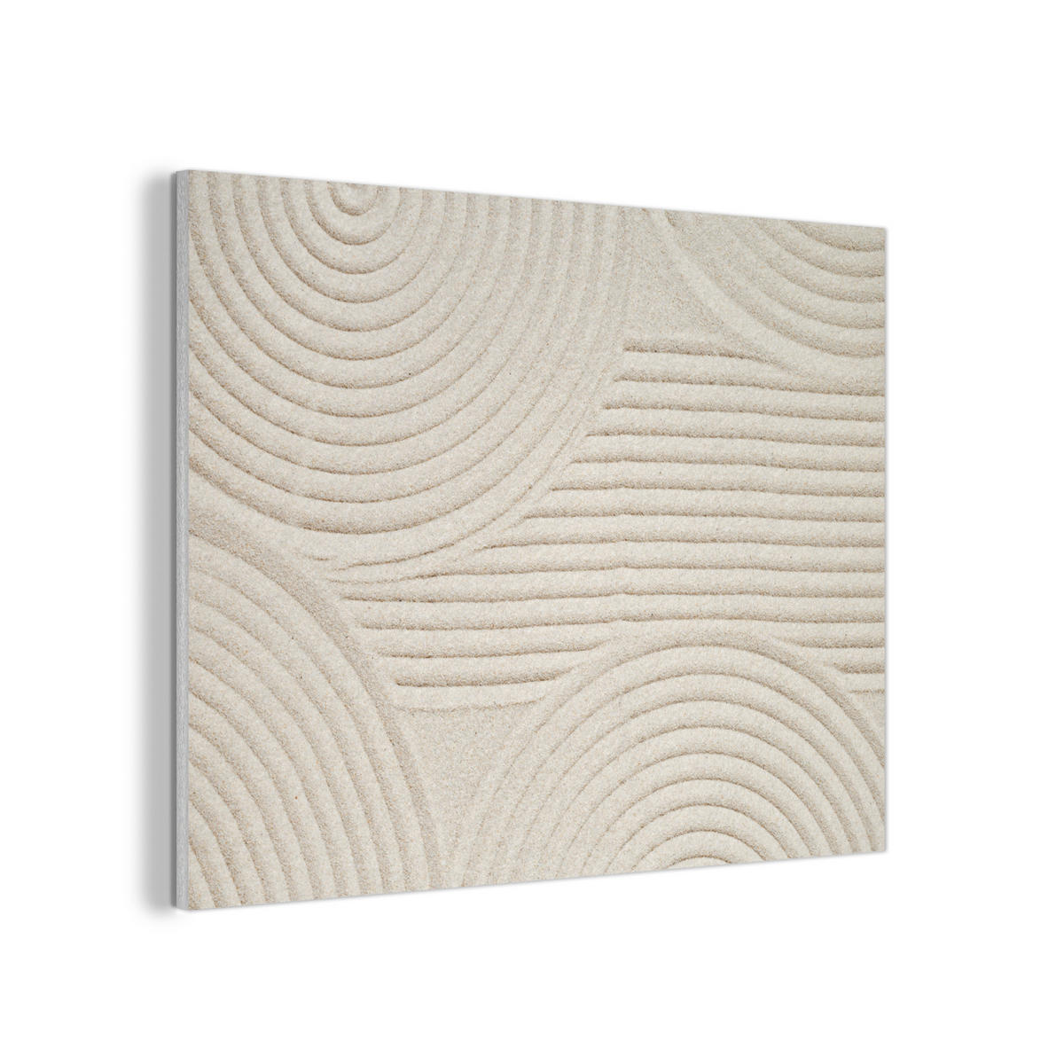 AKUSTIKPANEEL Muster - Abstrakt - Weiß 80x60 cm - Beige, Textil (80/0.9/60cm) - MuchoWow