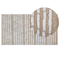 KURZFLOR-TEPPICH Ahirli 180/120 cm - Beige, Textil (120/180cm) - Beliani