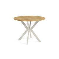 ESSTISCH EVO - Kaschmir/Eichefarben, Holzwerkstoff/Metall (90/90/76cm) - Meblini