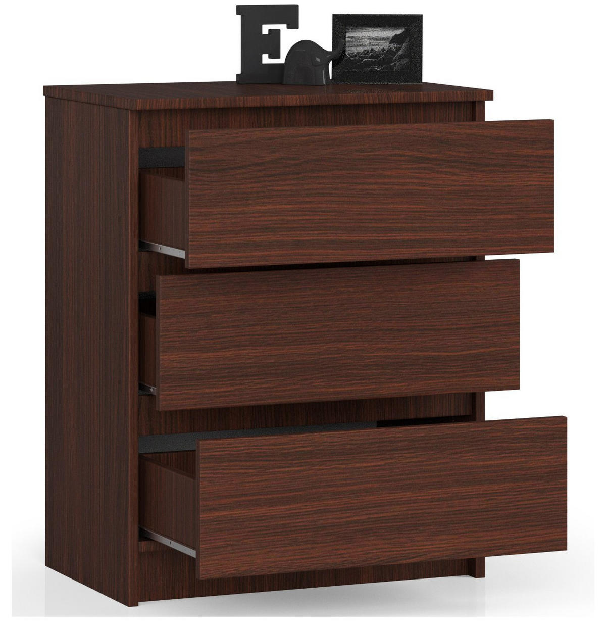 KOMMODE Dunkelbraun 77/60/40 - Dunkelbraun, Holzwerkstoff (60/77/40cm) - RAUMHIRSCH FURNITURE