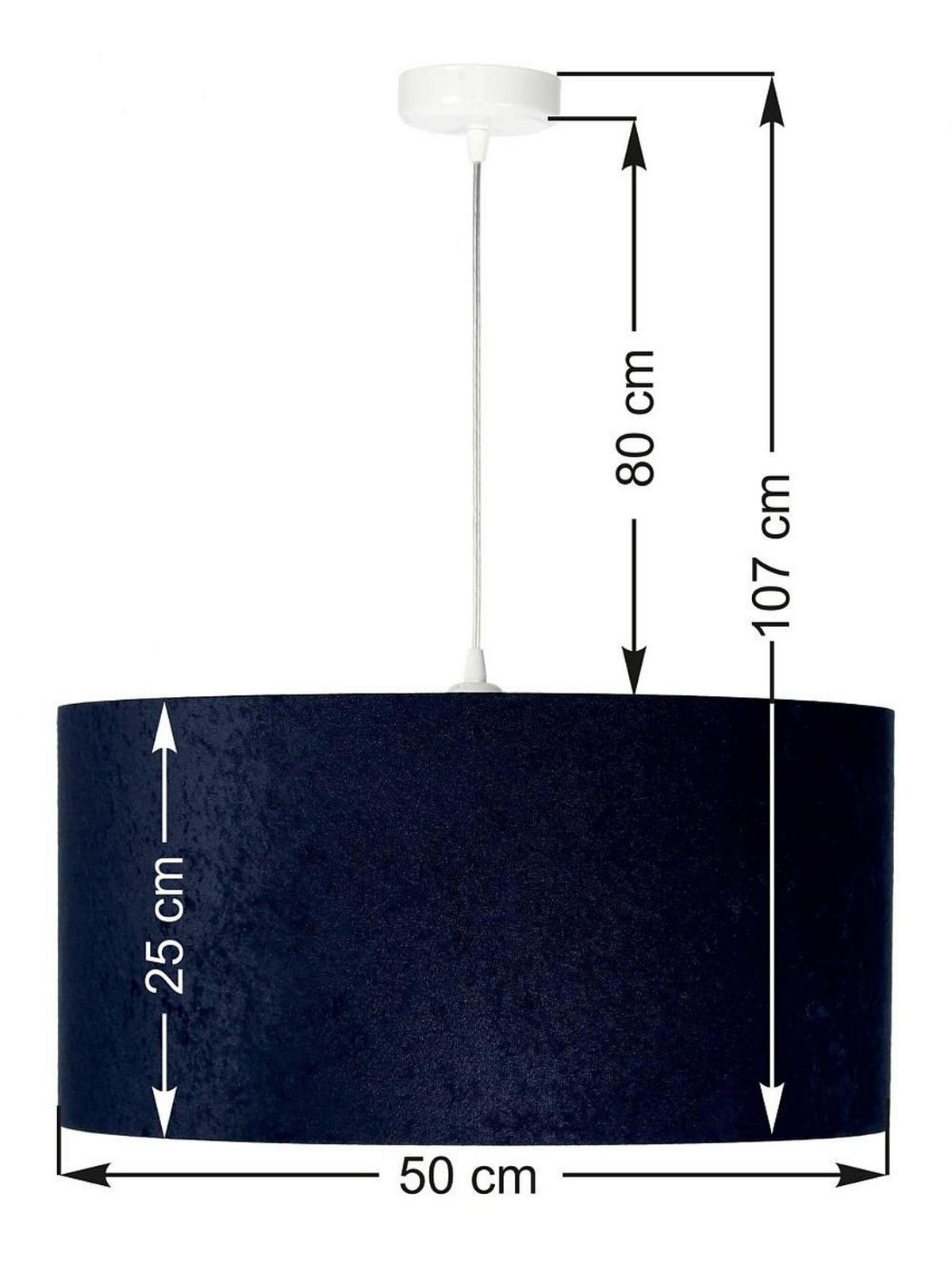 HÄNGELEUCHTE Blau 50/25 cm - Blau/Goldfarben, Kunststoff (50/0.8/25cm) - ONZENO