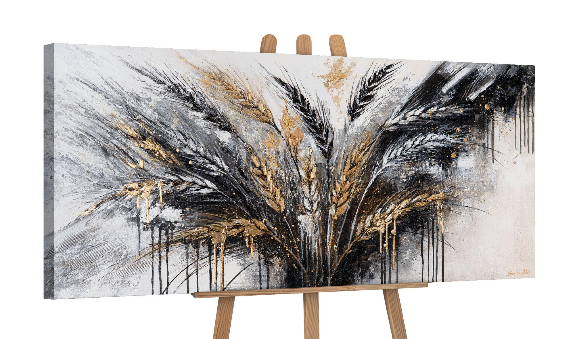 GEMÄLDE Stacheln auf Keilrahmen 115x50 cm - Braun, Holz (115/50cm) - YS-art gallery