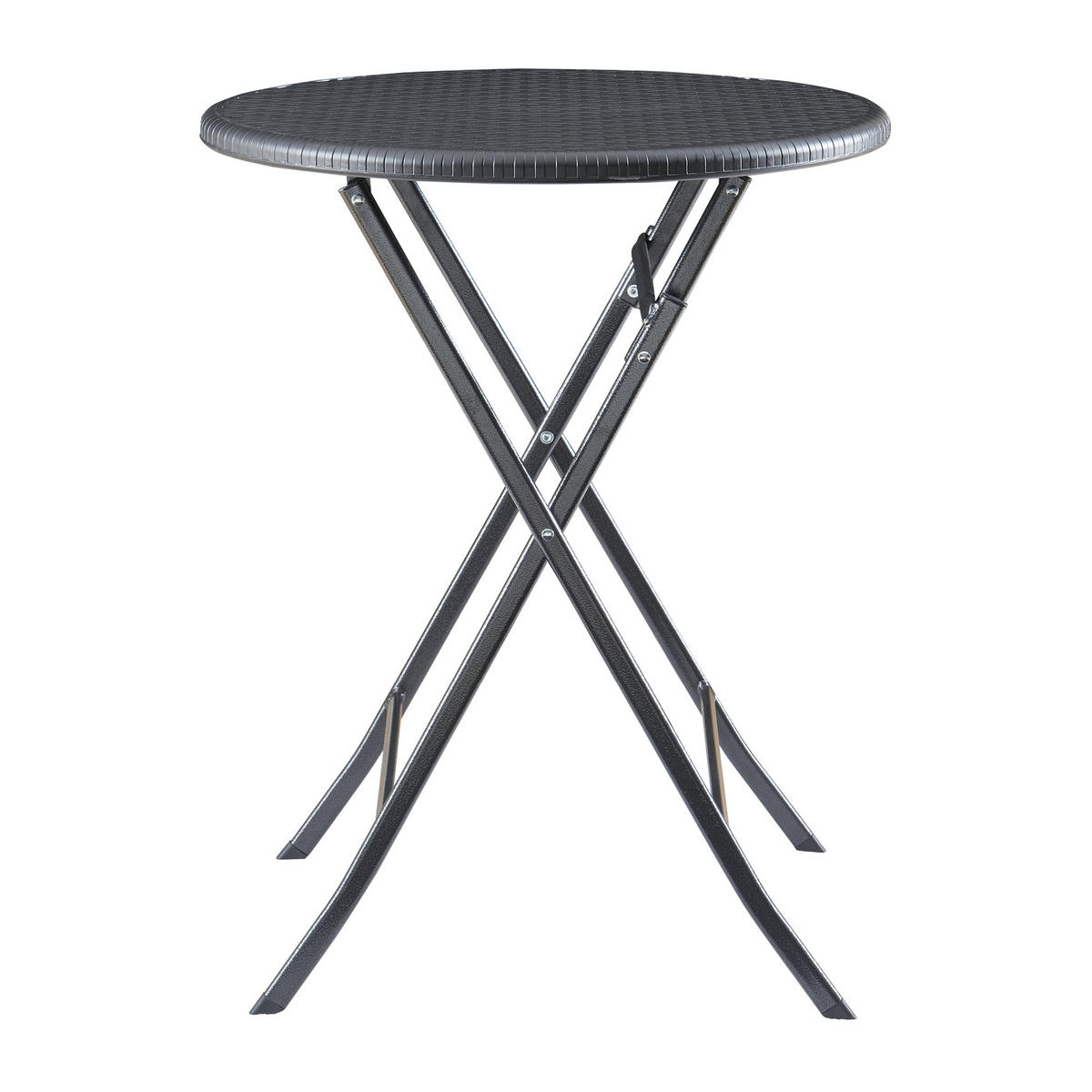 KLAPPTISCH Mark - Schwarz, Kunststoff/Metall (60/60/74cm) - [en.casa]