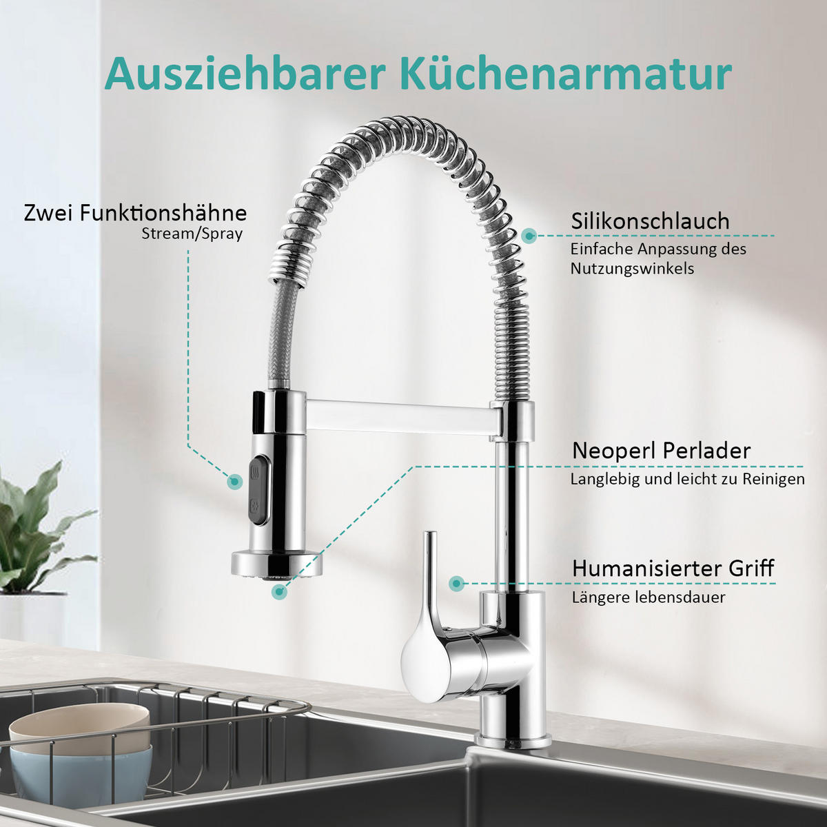 KUNDENSERVICE - Chromfarben, Metall (28.9/5.5/43.6cm) - EMKE