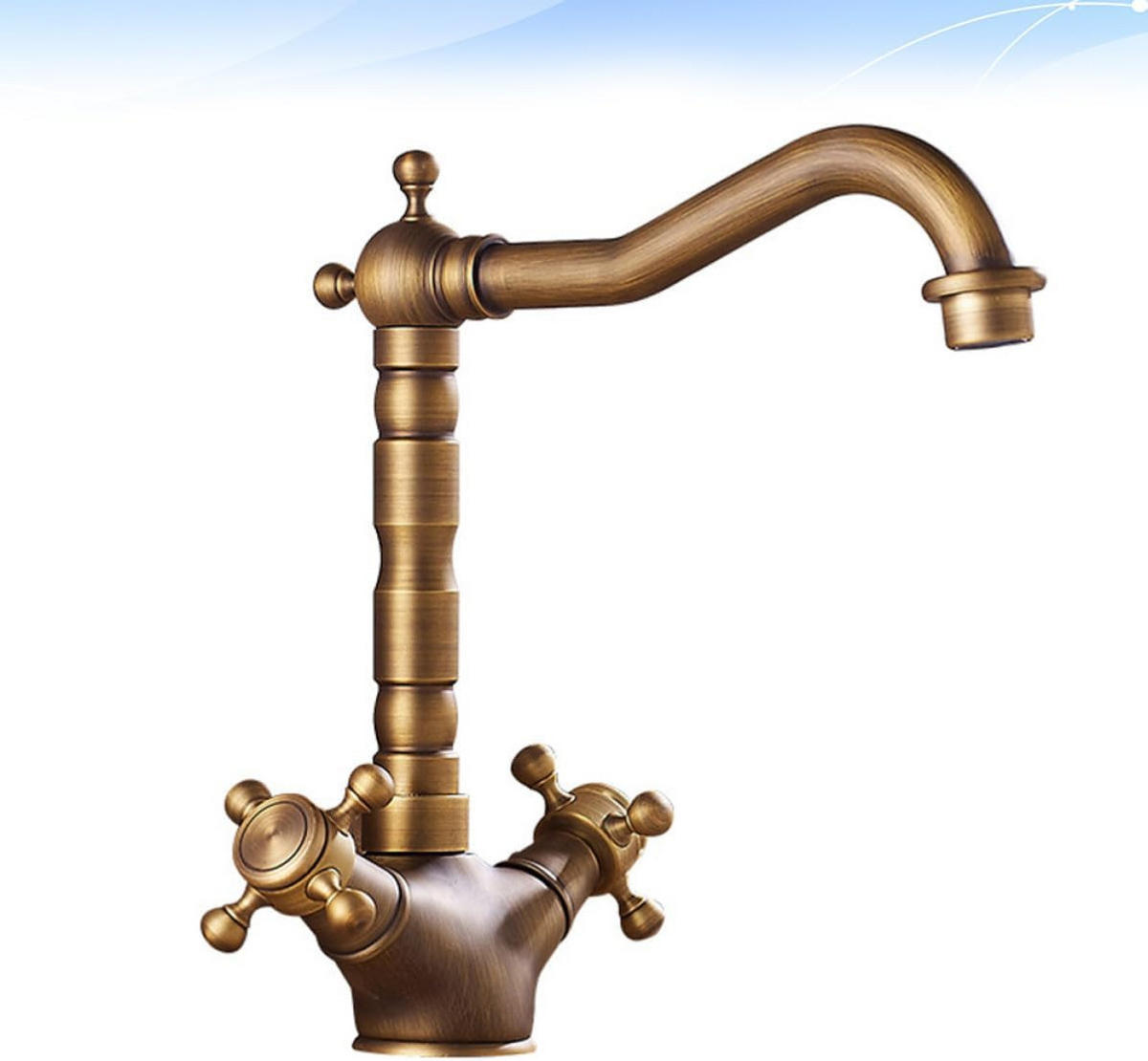 BADEZIMMERARMATUR, antiker Stil, 24 x 23 cm, Messingfarbe. - Goldfarben, Metall (41/7/24cm) - Vallsero