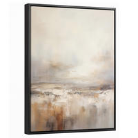 LEINWAND Bilder mit Rahmen - Kunst - Industriell - Grau - Braun - Abstrakt - 30x40 - Sandfarben, Textil (30/40cm) - MuchoWow
