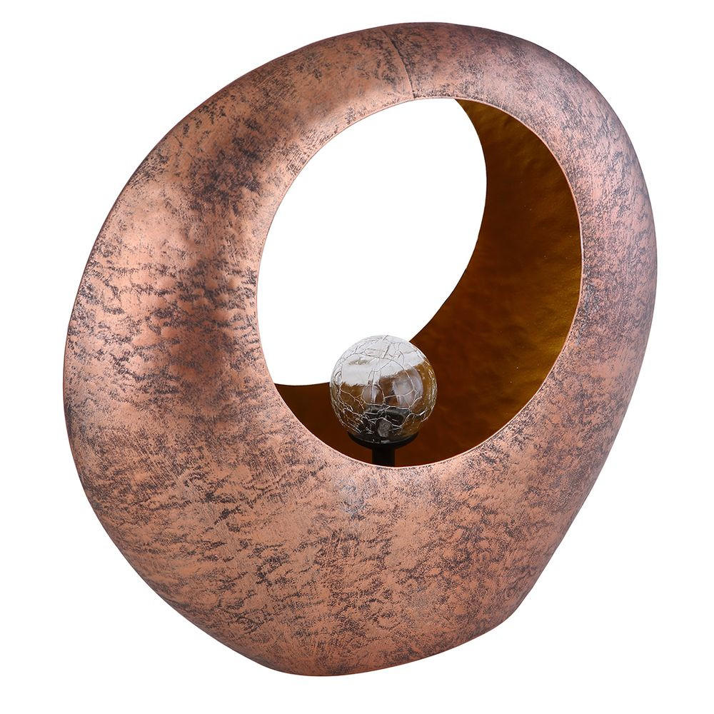 LED AUSSENLEUCHTE Solarlampe Messing - Messingfarben, Glas (35/13.5/37cm) - Globo Lighting