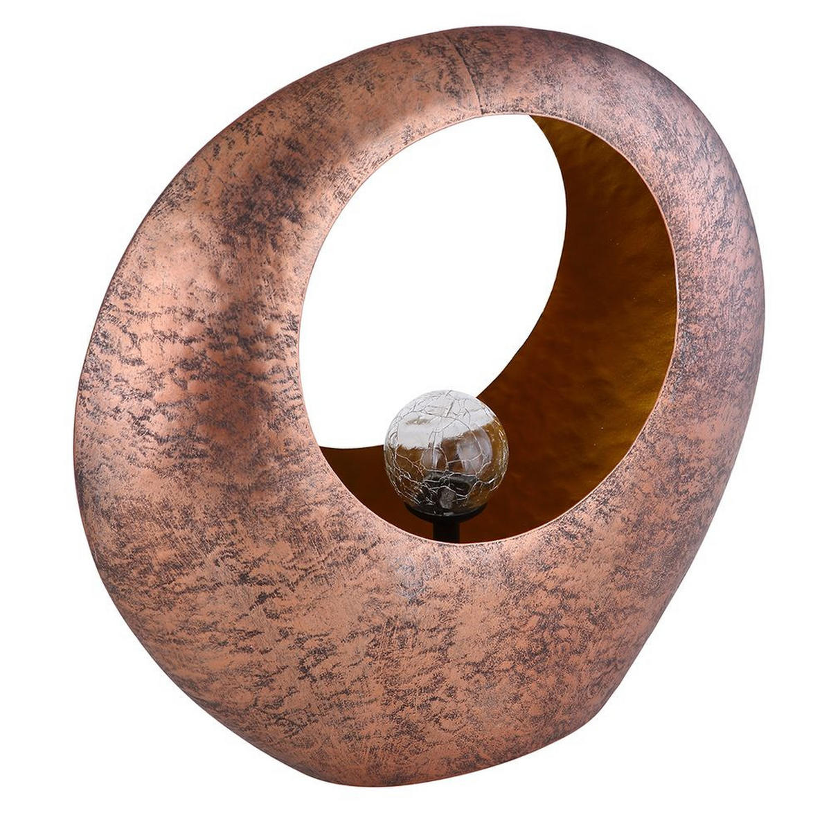 LED AUSSENLEUCHTE Solarlampe Messing - Messingfarben, Glas (35/13.5/37cm) - Globo Lighting