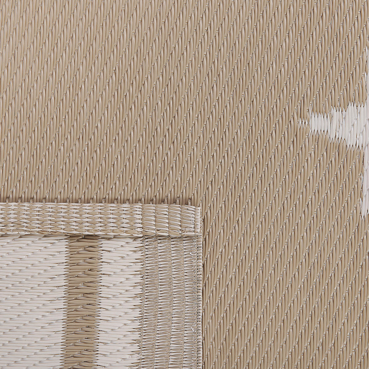 OUTDOOR-TEPPICH Latur 180/120 cm - Beige, Kunststoff (120/180cm) - Beliani