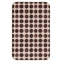 WC PŘEDLOŽKA Puntíky - Vzor - Hnědý 40x60 cm - bordeaux, textil/plast (40/1cm) - OnlyWow