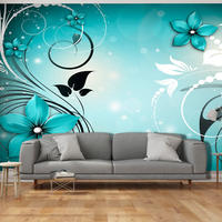 VLIESTAPETE Blau 500/280 cm - Blau/Weiß, Textil (500/1cm) - KUNSTLOFT