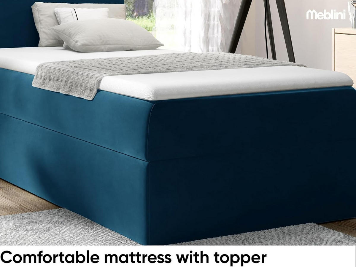 KINDERBETT MINO 1 - Dunkelblau, Holzwerkstoff (104/208cm) - Meblini