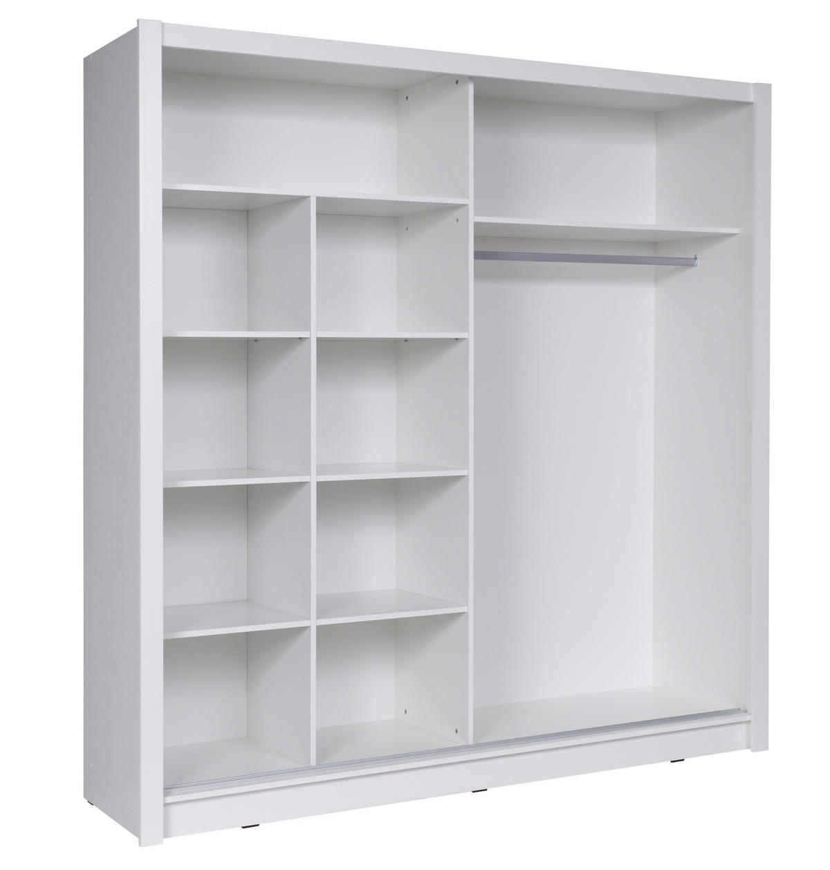 KLEIDERSCHRANK Weiß 204/215/62 - Weiß, Holzwerkstoff (204/215/62cm) - RAUMHIRSCH FURNITURE