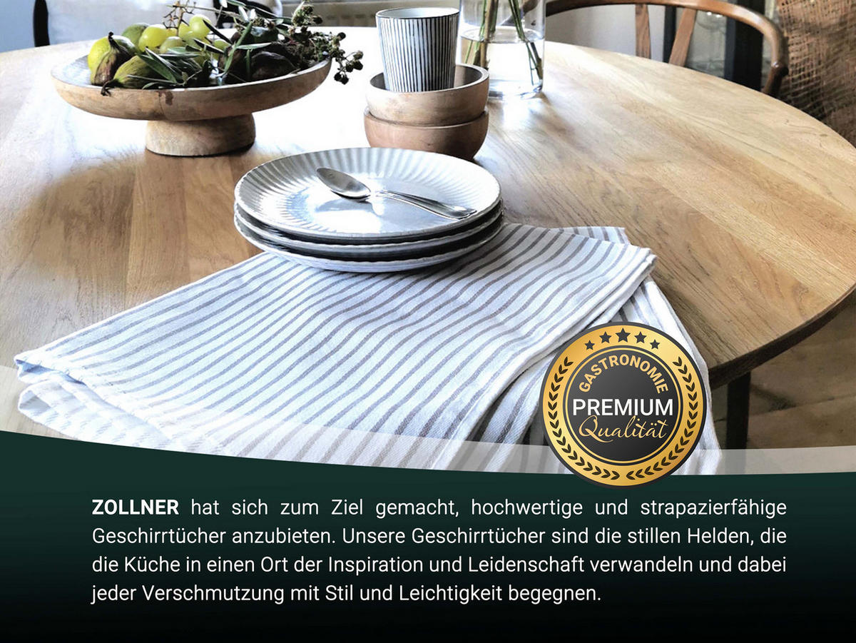 GESCHIRRTÜCHER, 5er-Set, 100% Baumwolle - Beige, Textil (50/70cm) - Zollner