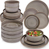 TAFELSERVICE KAIRO GRAPHIT - 24 teilig aus Steingut - Braun, Keramik (70/30/70cm) - Sänger