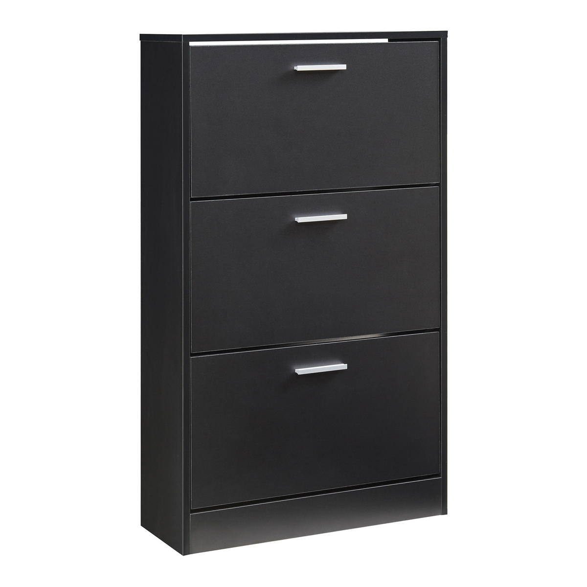 SCHUHSCHRANK Sykkylven - Schwarz, Holzwerkstoff (60/103/24cm) - [en.casa]