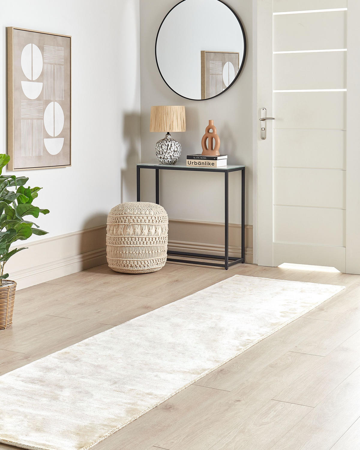 KURZFLOR-TEPPICH Beige 80/300 cm Gesi II - Beige, Textil (80/300cm) - Beliani