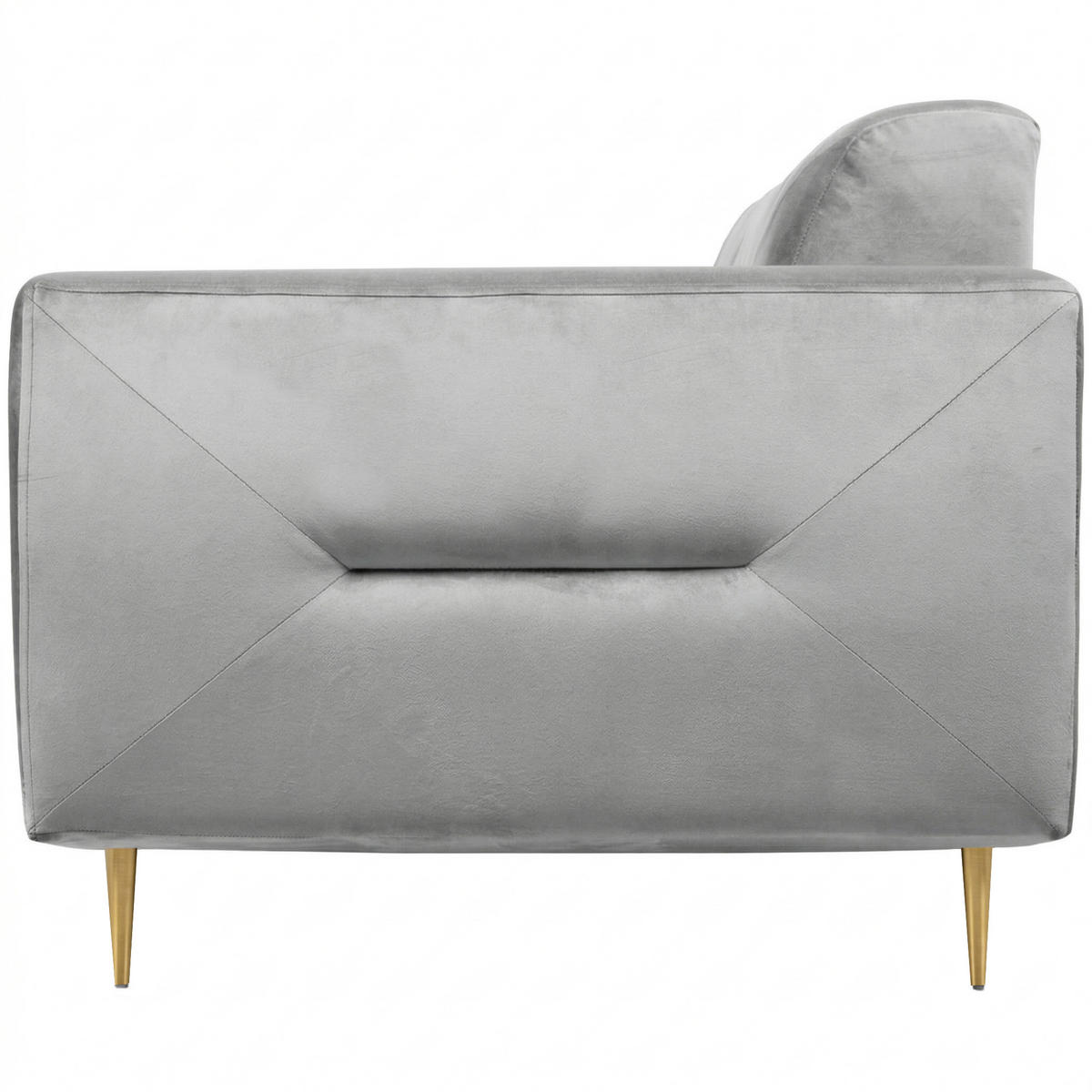 RELAXSESSEL Venezia hellgrau mit goldenen Beinen - Goldfarben/Hellgrau, Textil (112/85/94cm) - Beautysofa