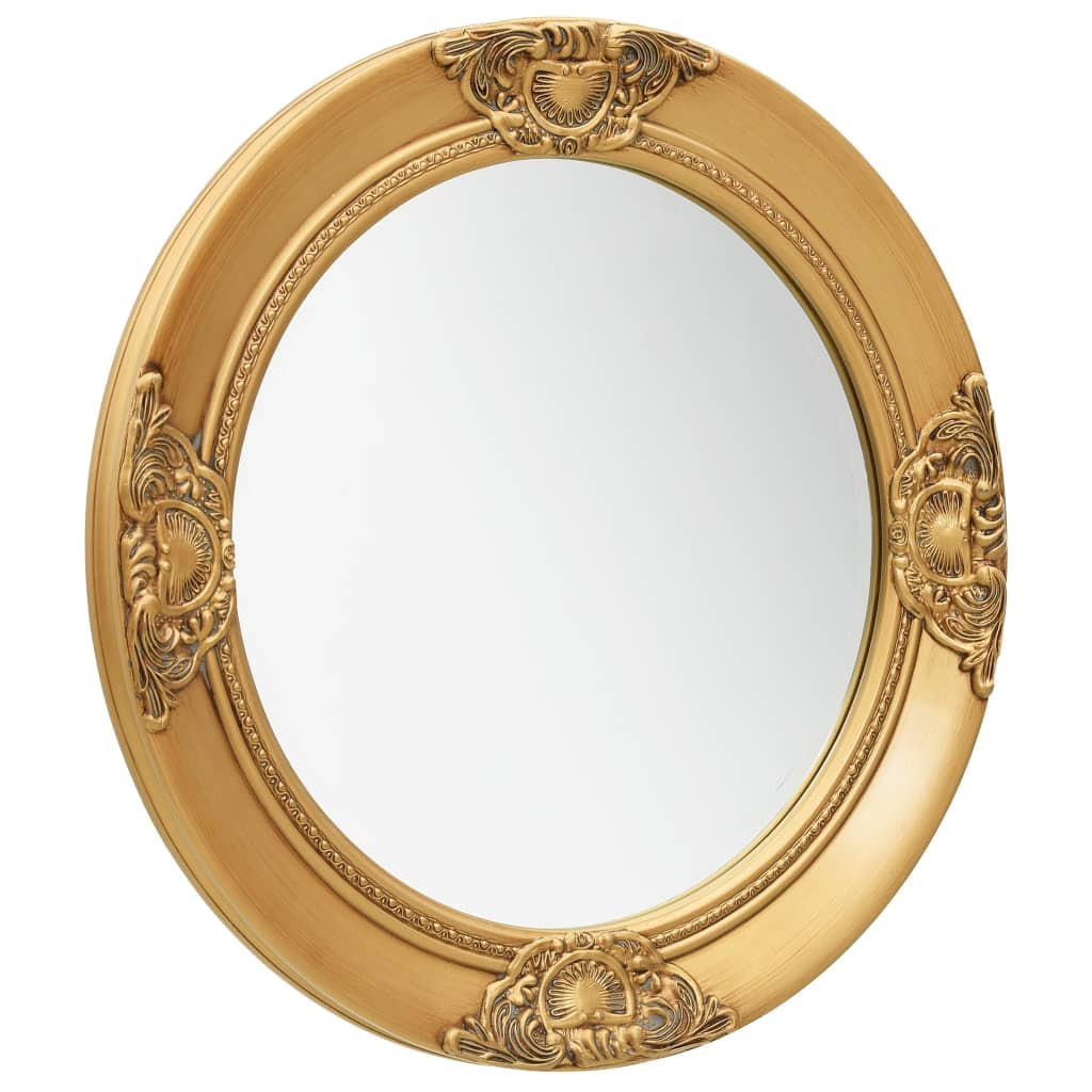 WANDSPIEGEL im Barock-Stil 50 cm Golden - Goldfarben, Holz (50/50/1cm) - furnicato