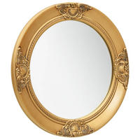 WANDSPIEGEL im Barock-Stil 50 cm Golden - Goldfarben, Holz (50/50/1cm) - furnicato